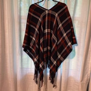 Flannel poncho